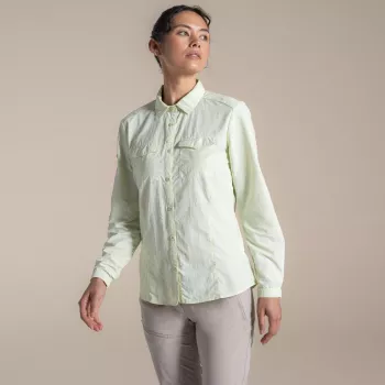 Craghoppers NosiLife Adventure LS Shirt III camisa de viaje mujer - Pear Drop, talla S