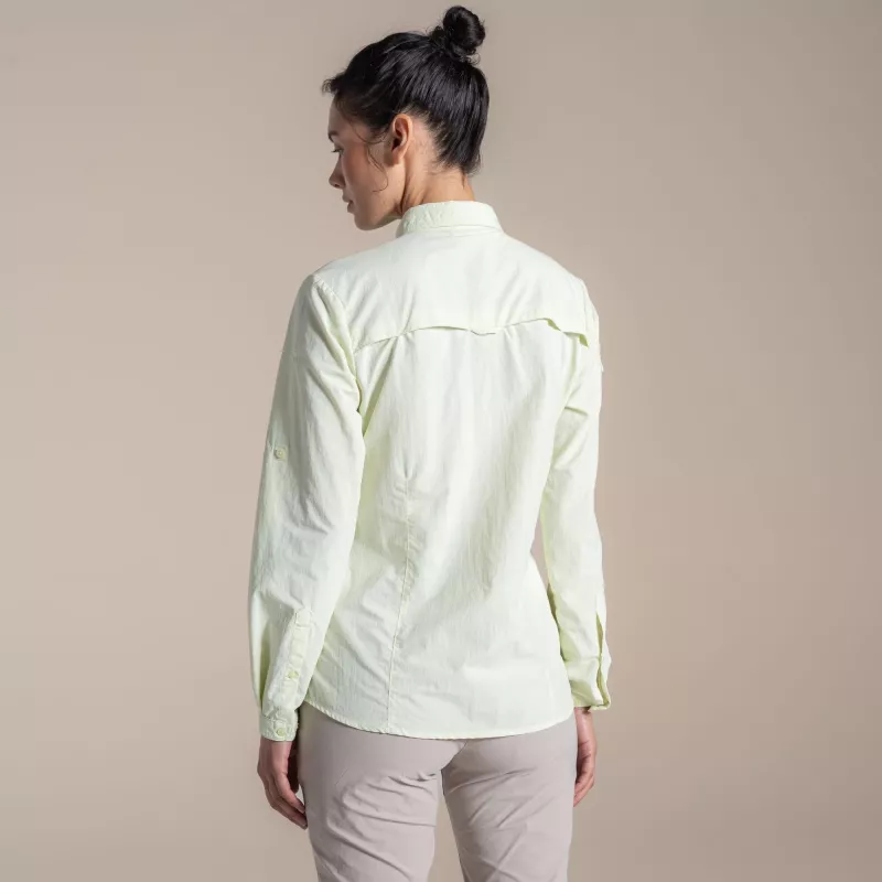 Craghoppers NosiLife Adventure LS Shirt III camisa de viaje mujer - Pear Drop, talla S