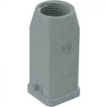 HARTING Han 3A Campana M20 salida de cable recta gris polvo 19200031440