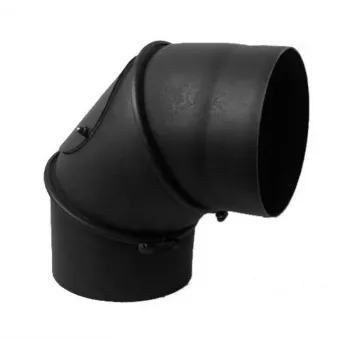 Codo de chimenea 45/90° con registro de limpieza, 150 mm, acero negro