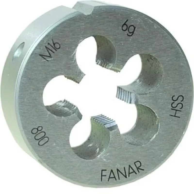 FANAR DIE M20x1 HSS800F Terraja redonda, métrica M20 x 1,0 mm, acero rápido, a derechas, 6g