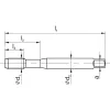 M2 DIN 371C 6HX Macho conformador HSSE-PM con recubrimiento TiN, ranuras rectas, agujero pasante