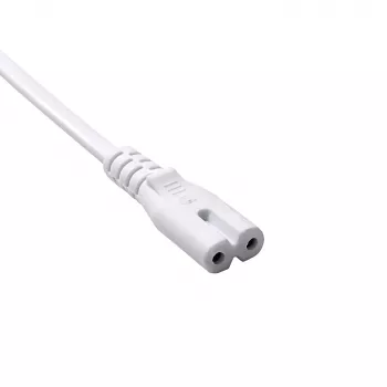 Cable de alimentación Akyga AK-RD-06A CEE 7/16 (Europlug) a IEC C7, 2,5 A, 1,5 m, blanco