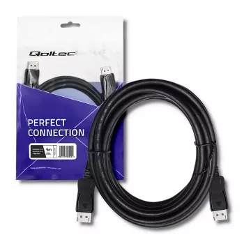 Qoltec cable DisplayPort v1.1 macho-macho 4K 5m negro