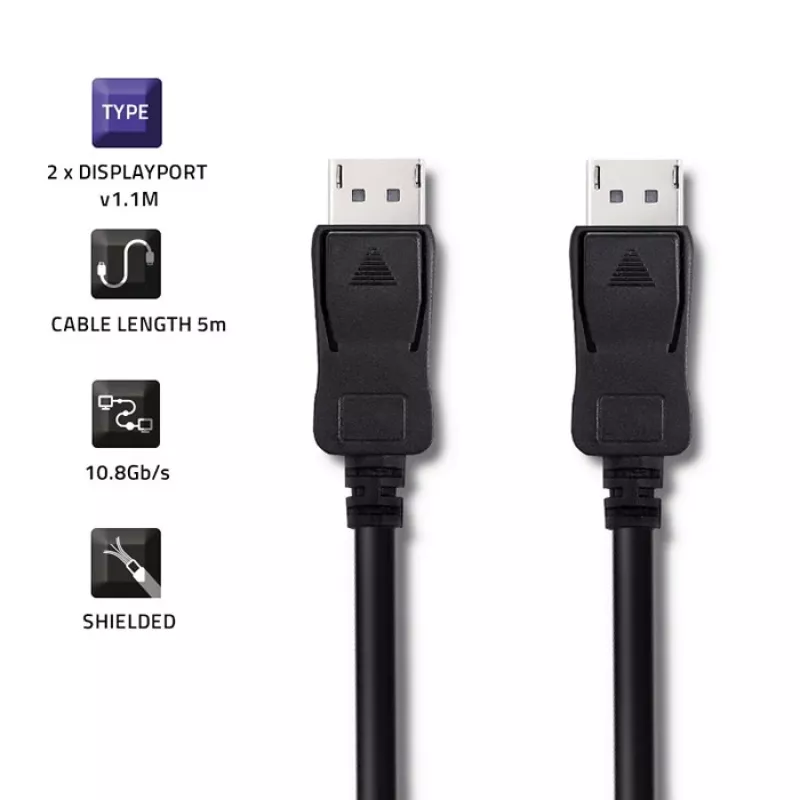 Qoltec cable DisplayPort v1.1 macho-macho 4K 5m negro