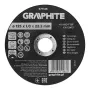 GRAPHITE disco de corte de corindón 125 x 1,0 x 22,2 mm para metal y acero inoxidable, 41 A60-T-BF, 110 unidades en caja