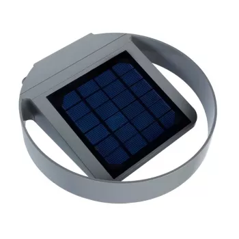 GreenBlue GB130 Aplique de pared redondo LED 3W solar - negro, IP65, sensor de movimiento PIR, 300lm
