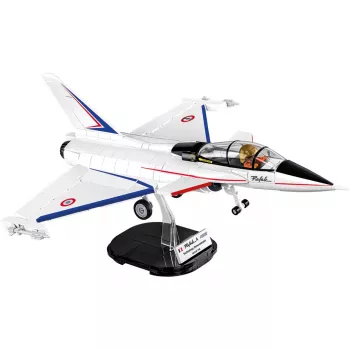 COBI Armed Forces Dassault Rafale C Avión de combate set de construcción - 441 piezas, escala 1:48, con figura de piloto y soporte de exposición