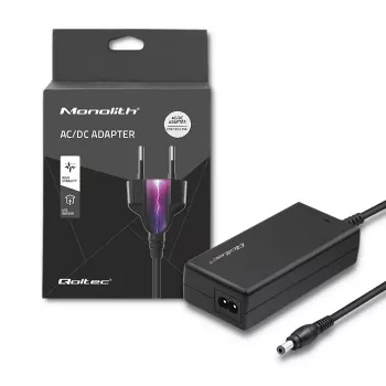 Fuente de alimentación de sobremesa Qoltec 27W 12V 2.25A con conector DC de 6.0x3.0mm y cable de alimentación