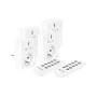 KEMOT URZ3471 set de enchufes con mando (4 enchufes + 2 mandos, 433,92 MHz, blanco)