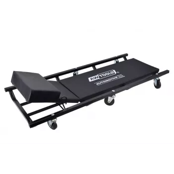 AWTOOLS Tumbona de taller acolchada con reposacabezas ajustable en 3 posiciones
