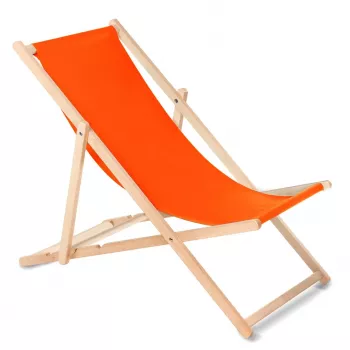 Tumbona clásica de madera de haya GreenBlue GB183 naranja