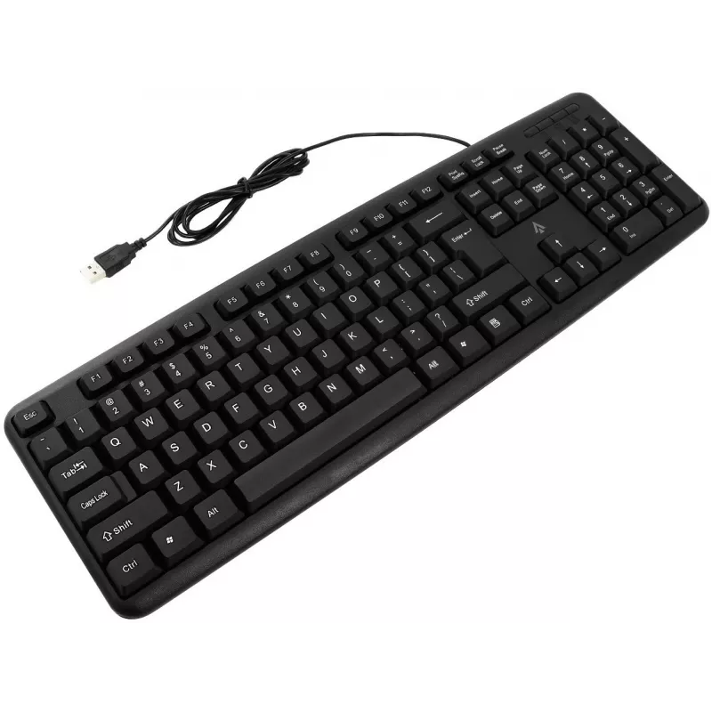 Accura Vista ACC-K1411 Teclado con cable de tamaño completo, USB, QWERTY, negro
