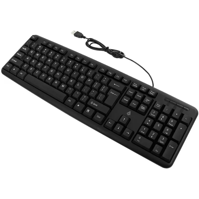Accura Vista ACC-K1411 Teclado con cable de tamaño completo, USB, QWERTY, negro