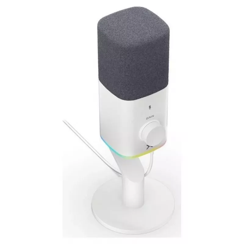 Micrófono de condensador Krux Qube XLR/USB blanco