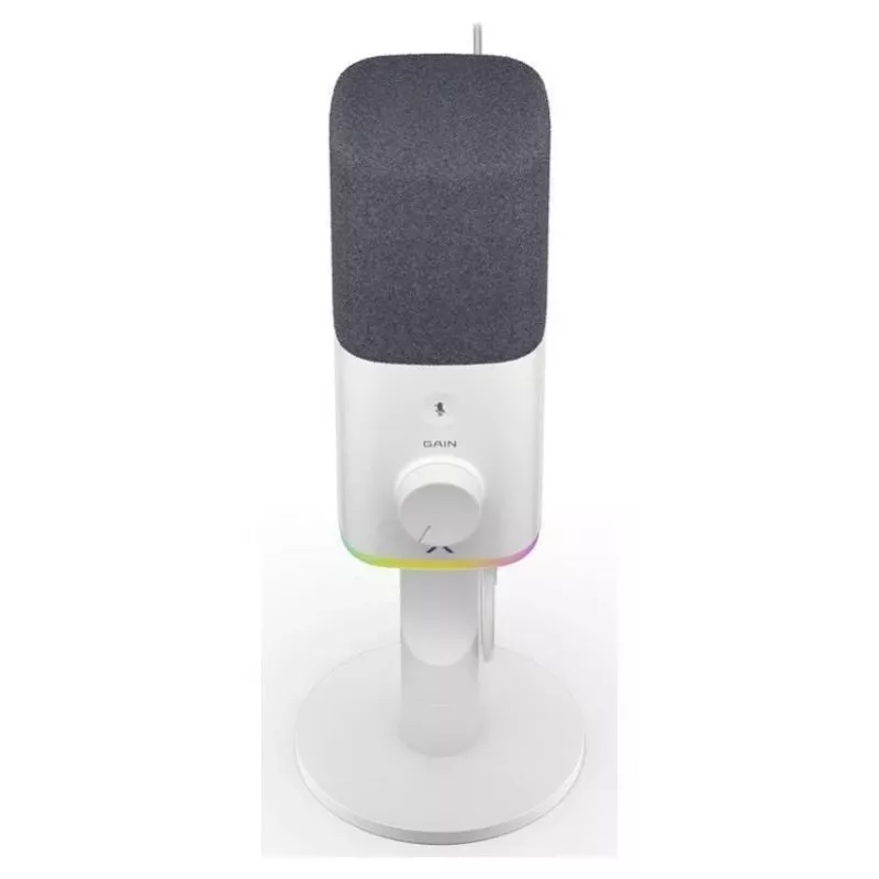 Micrófono de condensador Krux Qube XLR/USB blanco