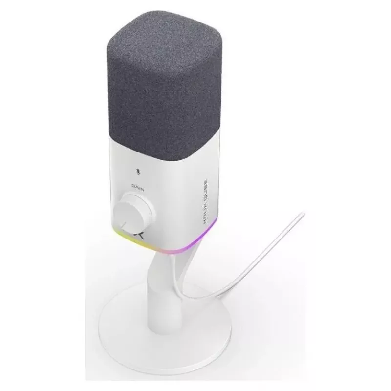 Micrófono de condensador Krux Qube XLR/USB blanco