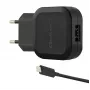 Qoltec Cargador de pared 12W 5V 2.4A USB + USB-C