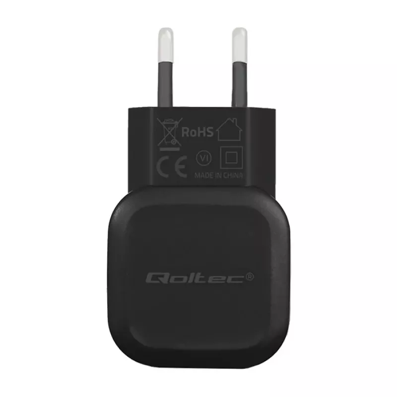 Qoltec Cargador de pared 12W 5V 2.4A USB + USB-C