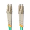 Qoltec Cable de conexión de fibra óptica LC/UPC a LC/UPC dúplex multimodo OM3, 5m Turquesa