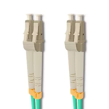 Qoltec Cable de conexión de fibra óptica LC/UPC a LC/UPC dúplex multimodo OM3, 5m Turquesa