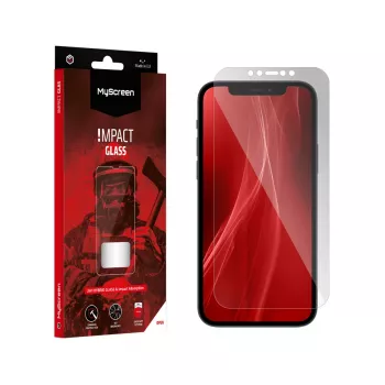 MYSCREEN PROTECTOR MS ImpactGLASS Protector de pantalla de vidrio híbrido para iPhone 12/12 Pro 6,1 pulgadas negro anti-shock 8H