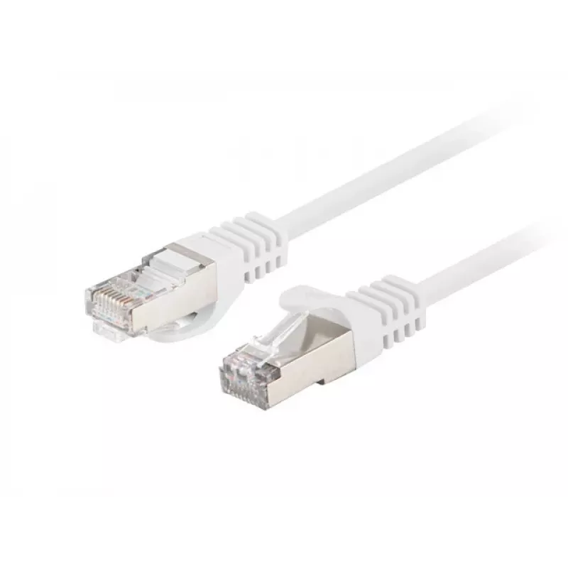 Lanberg Pack de 10 cables patch Cat.6 FTP 0,5 m blanco Fluke Passed