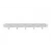 LANBERG Organizador de cables 19 pulgadas 1U con 5 soportes metálicos tipo B, gris