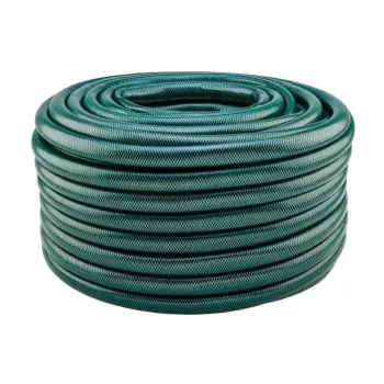 Verto Economic Manguera de jardín de 50 m, 3/4 pulgadas, PVC de 3 capas, resistente a UV y algas, verde