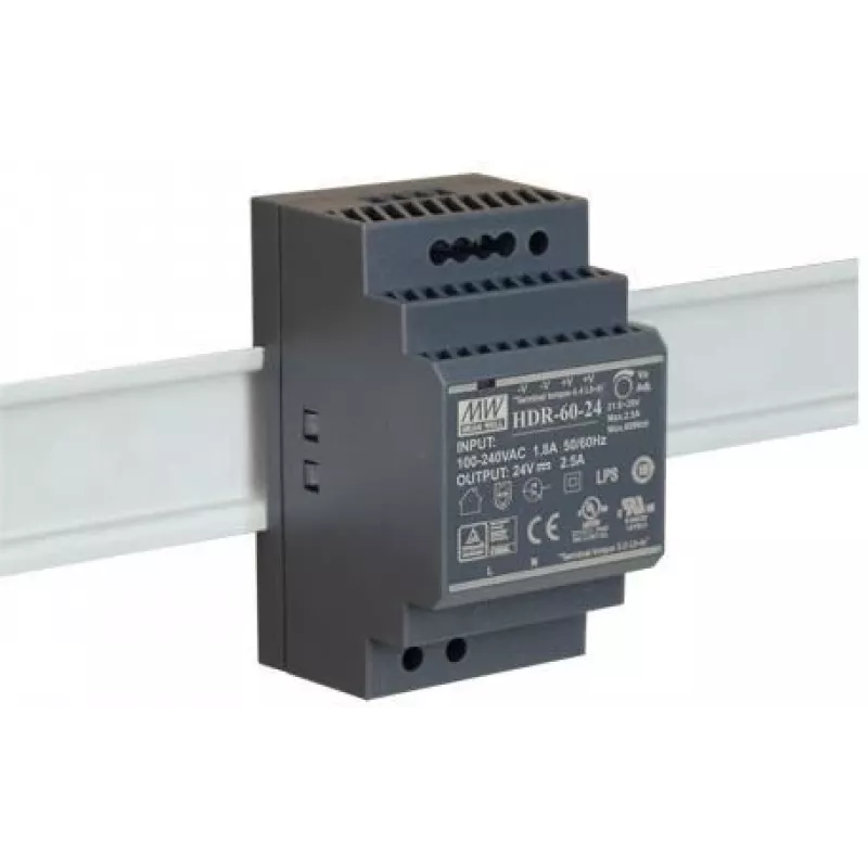 PULSAR Fuente de alimentación para carril DIN Mean Well HDR-60-24 24V/60W/2,5A