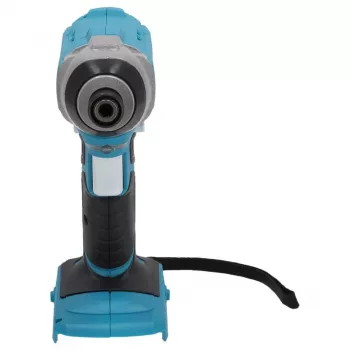 DEDRA DED7045 Atornillador de impacto a batería sin escobillas 18V con 170 Nm de par máximo, porta puntas hexagonal de 1/4 de pulgada, control electrónico de 3 velocidades, luz LED, clip de cinturón y empuñadura softgrip – Solo herramienta
