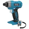 DEDRA DED7045 Atornillador de impacto a batería sin escobillas 18V con 170 Nm de par máximo, porta puntas hexagonal de 1/4 de pulgada, control electrónico de 3 velocidades, luz LED, clip de cinturón y empuñadura softgrip – Solo herramienta