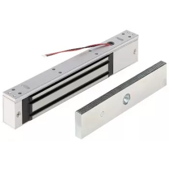 INNE Cerradura electromagnética ZE-280-5T 280kg de fuerza de retención fail-safe 12/24V DC con LED y sensor de puerta