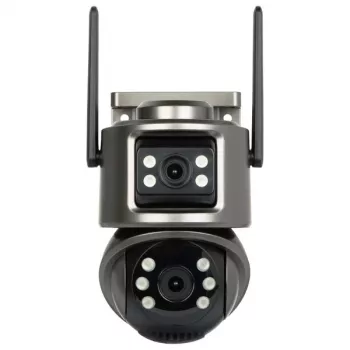 INNE ICSEE-W62SD-2 Cámara IP PTZ exterior con dos objetivos de 3MP, visión nocturna a todo color, Wi-Fi, audio bidireccional, IP66