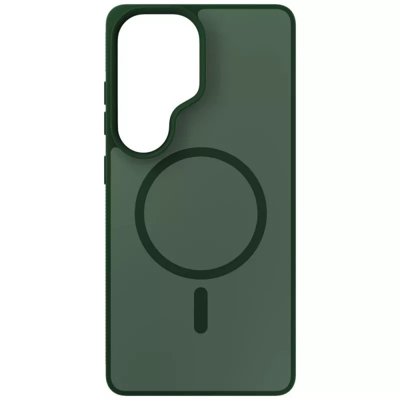 3MK Smoke MagCase para Samsung Galaxy S26 Ultra - Funda trasera MagSafe translúcida verde con amortiguación de impactos