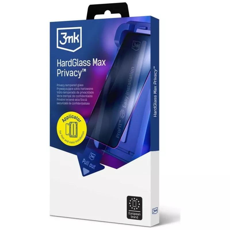 3MK HardGlass MaxPrivacy lámina protectora de pantalla con privacidad para Samsung Galaxy S24 Ultra con aplicador - Negra