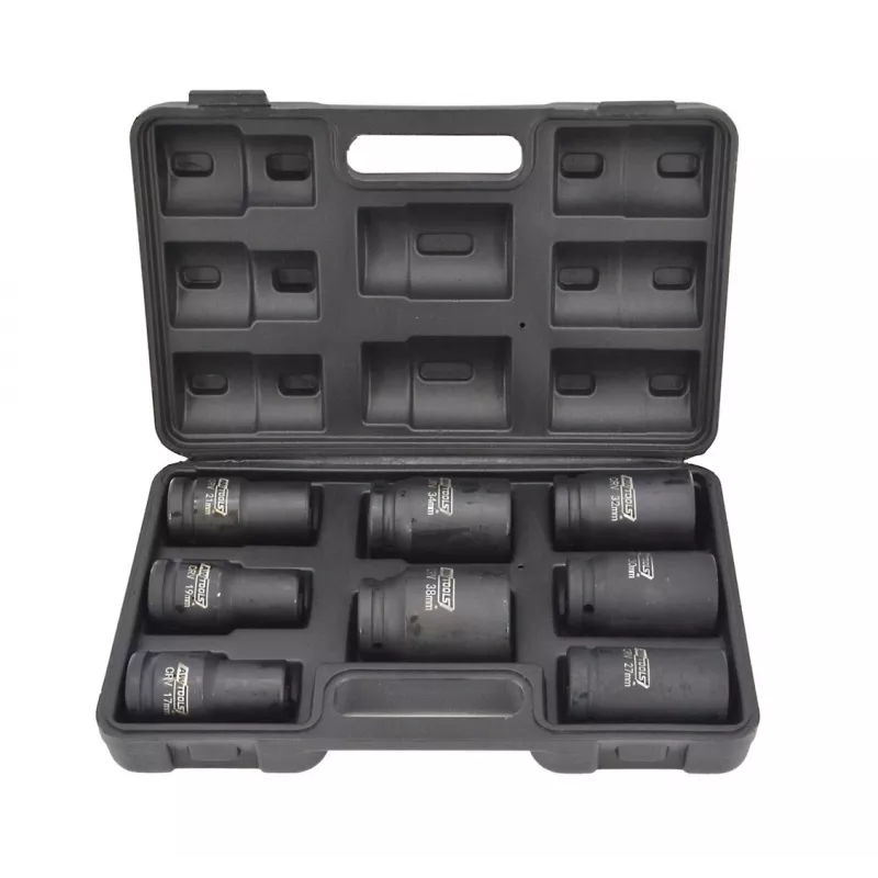 AWTOOLS Juego de llaves de vaso de impacto 3/4, 8 uds., largo