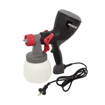 HOOZAR Pistola eléctrica de pintar HVLP 600W con depósito de 800 ml, 3 patrones de pulverización, regulación de caudal