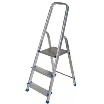 Escalera multiusos articulada AWTOOLS AW23019 4x3 peldaños aluminio EN 131 150kg