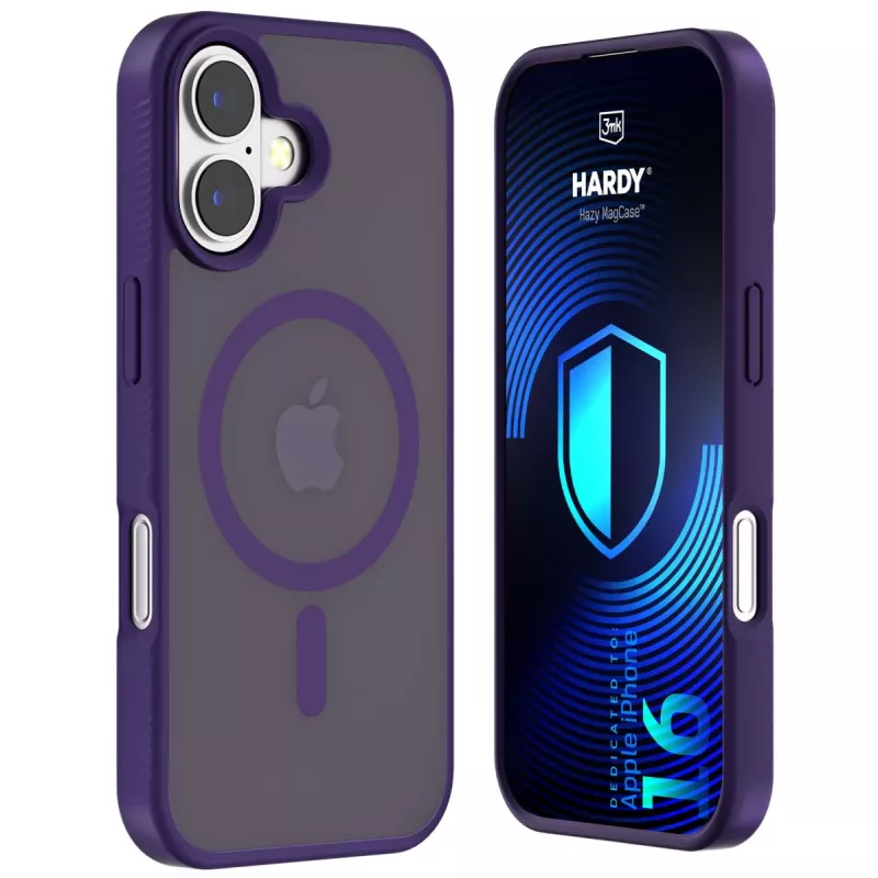 3MK PROTECTION Apple iPhone 16 Hardy Hazy MagCase morado