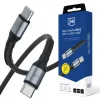 3mk Hyper Cable N-SERIES USB-C a USB-C 3m PD 3.0 QC 3.0 20V/3A 60W Negro
