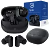 Auriculares True Wireless Stereo 3mk FitPods BT 6.0 con estuche de carga, Bluetooth 5.0, control táctil, IPX4, negros