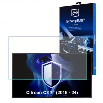 3MK PROTECTION Citroen C3 (2016-2024) TechWrap Matter protector de pantalla para la pantalla central