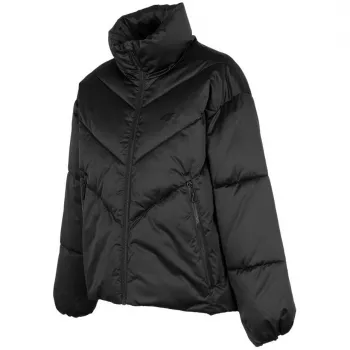 4F chaqueta de invierno para mujer con plumón sintético, negro intenso, H4Z22 KUDP019 20S