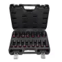 AWTOOLS Black Line Juego de llaves de vaso de impacto 1/2, 16 uds., 10-32 mm, largo