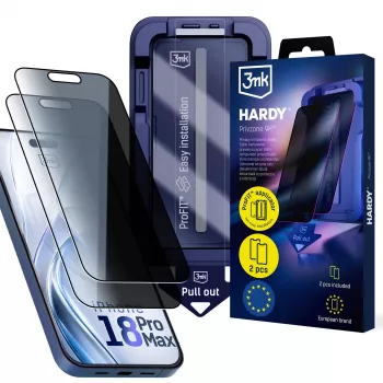 3mk Hardy Privzone 9H protector de pantalla de privacidad para Apple iPhone 18 Pro Max