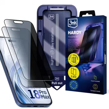 3mk Hardy Privzone 9H protector de pantalla de privacidad para Apple iPhone 18 Pro Max