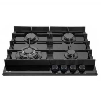 MPM-60-GMH-19 placa de gas vitrocerámica 4 fuegos vidrio templado negro
