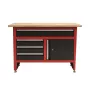 AWTOOLS banco de trabajo con 4 cajones 120x60x85 cm gris/azul