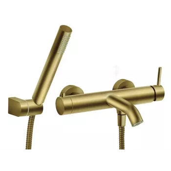 FERRO BCK11BG grifo de bañera con juego de ducha en oro cepillado